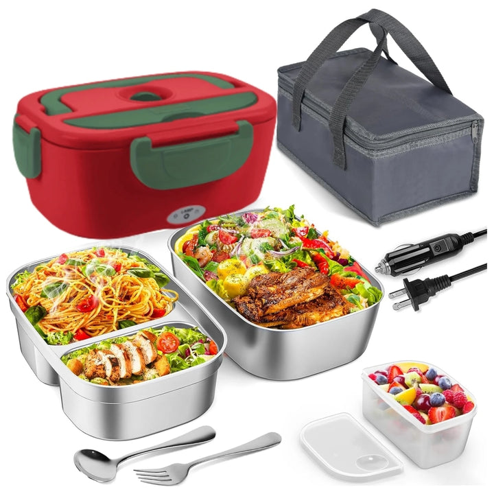 Portable Electric Lunch Box – 60W Fast Heat, 1.5L Stainless Steel